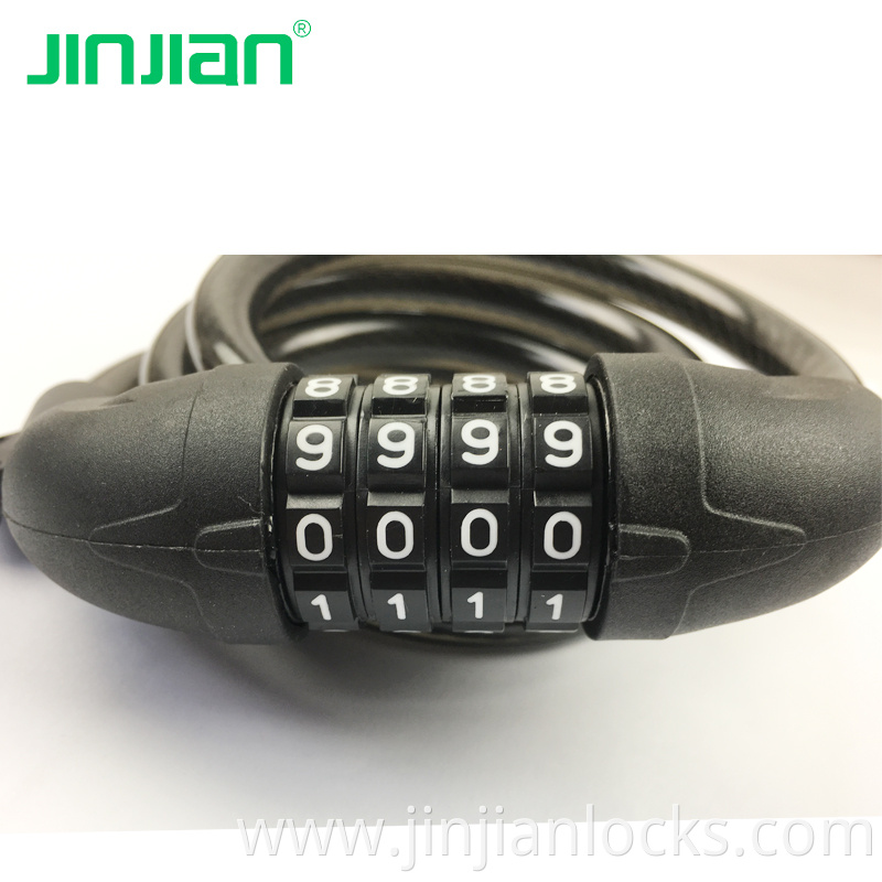 4 digit diary combination bicycle bike cable number lock